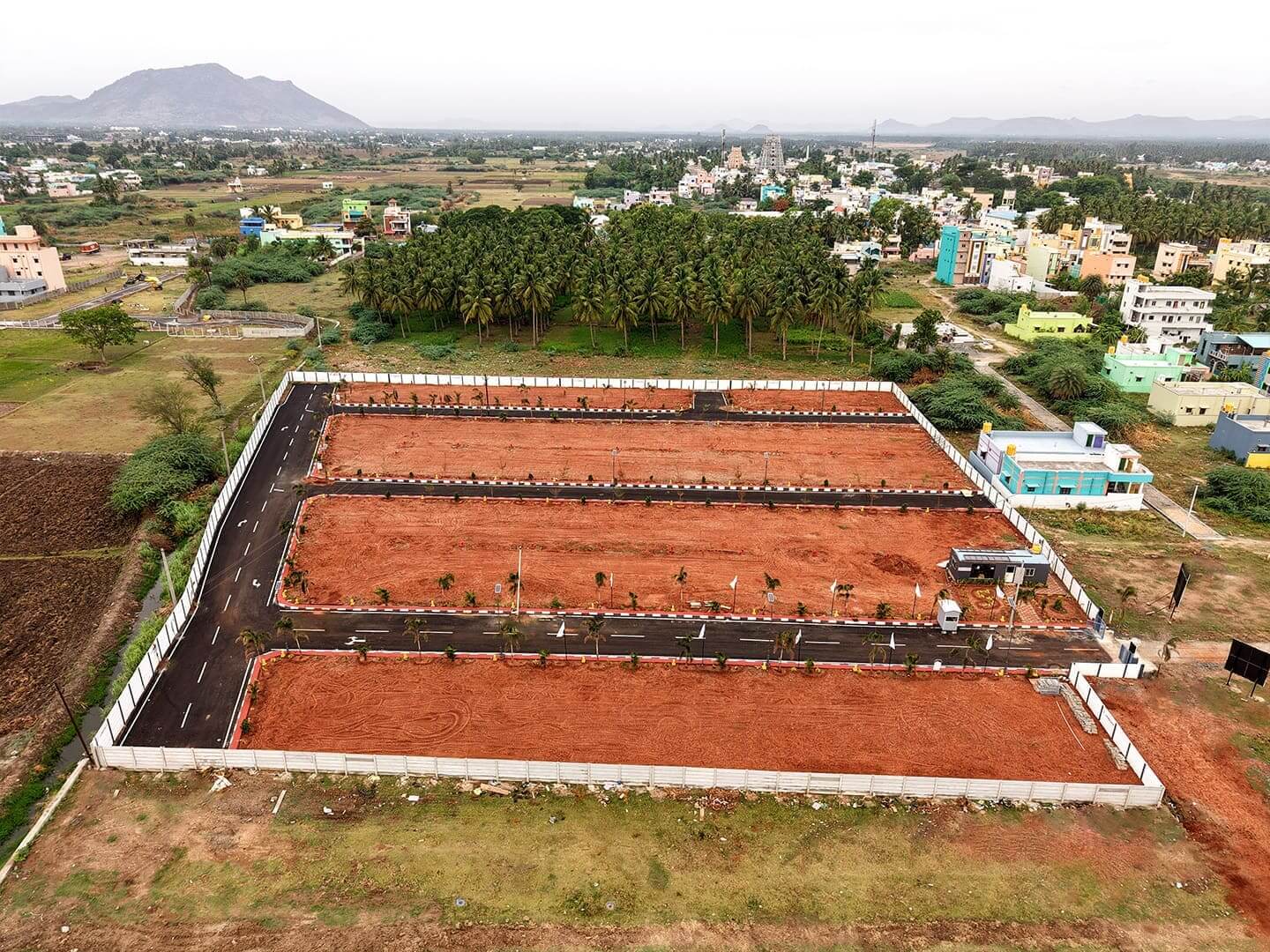 Aerial view of Sameera Skyline site progress